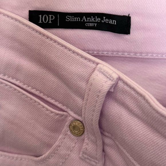Talbots Women's Soft Pink Slim ankle Jeans Curvy fit - Picture 5 of 7
